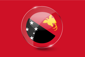 Papua New Guinea Flag Glossy Round Button flag