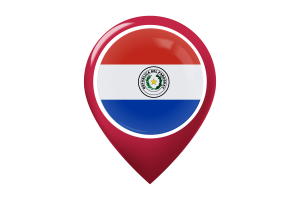 Paraguay Flag Map Pin Icon flag