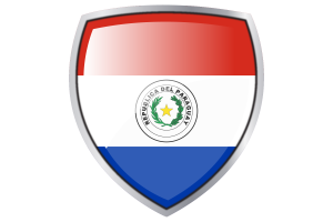 Paraguay Flag Couche Heraldic Shield flag
