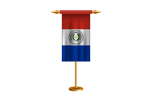 Paraguay Ceremonial Flag Vector Free flag