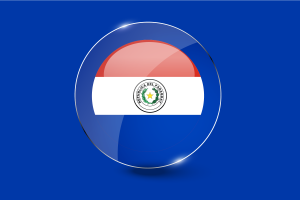 Paraguay Flag Glossy Round Button flag