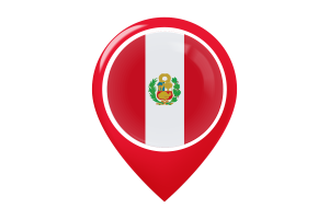 Peru Flag Map Pin Icon flag