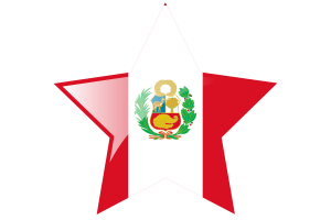 Peru Flag Star Icon flag