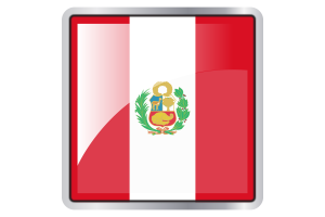 Peru Flag Square icon flag