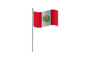 Waving Flag of Peru flag