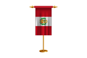 Peru Ceremonial Flag Vector Free flag