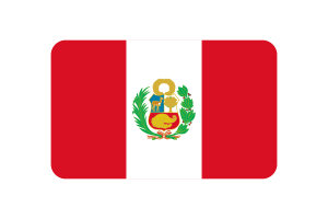 Peru Flag Triangle Rounded Shape flag