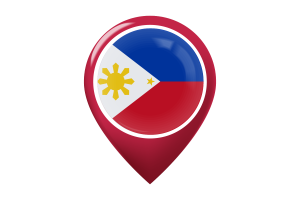 Philippines Flag Map Pin Icon flag