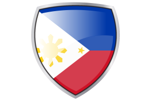 Philippines Flag Couche Heraldic Shield flag