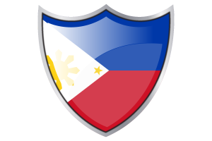 Shield with Flag of Philippines flag