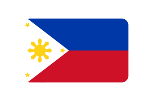 Philippines Flag Triangle Rounded Shape flag