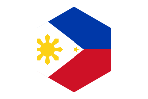 Philippines Flag Hexagon Shape flag
