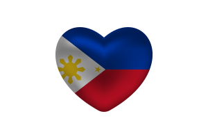 Love of Philippines Heart Shape flag