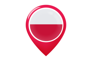 Poland Flag Map Pin Icon flag