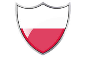 Shield with Flag of Poland flag