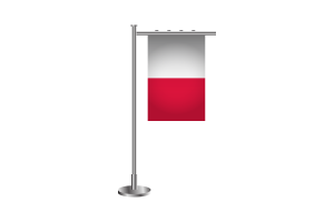 3d Poland Standing Flag flag