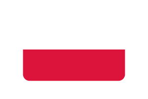 Poland Flag Triangle Rounded Shape flag