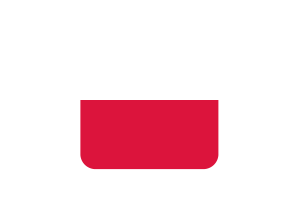 Poland Flag Square Rounded Shape flag