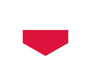 Poland Flag Hexagon Shape flag