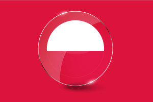 Poland Flag Glossy Round Button flag