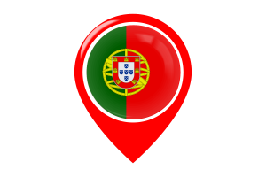 Portugal Flag Map Pin Icon flag