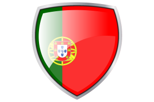 Portugal Flag Couche Heraldic Shield flag