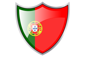 Shield with Flag of Portugal flag