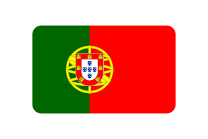 Portugal Flag Triangle Rounded Shape flag