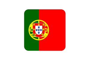 Portugal Flag Square Rounded Shape flag
