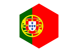 Portugal Flag Hexagon Shape flag
