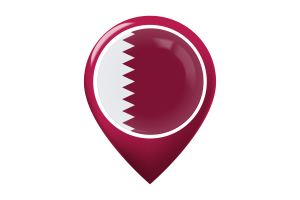 Qatar Flag Map Pin Icon flag