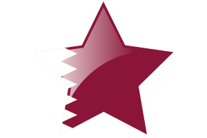 Qatar Flag Star Icon flag