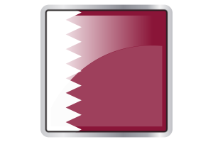 Qatar Flag Square icon flag