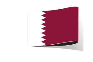 Qatar Flag Illustration Clipart flag