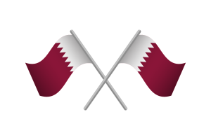 Qatar Flag Emblem Vector Free flag