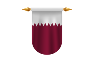 Qatar Flag Emblem Vector Images flag
