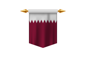 Emblem of the State of Qatar flag