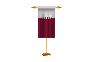 Qatar Ceremonial Flag Vector Free flag