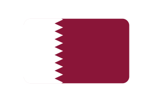 Qatar Flag Triangle Rounded Shape flag