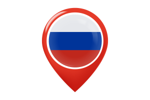 Russia Flag Map Pin Icon flag