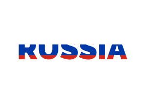 Russia Text Art flag