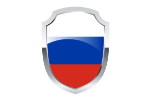 Russia Shield Logo flag