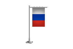 3d Russia Standing Flag flag