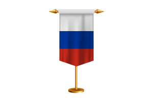 Russia Flag Illustration with Stand flag