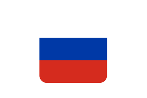 Russia Flag Square Rounded Shape flag