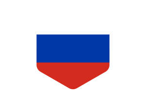 Russia Flag Rounded Hexagon Shape flag