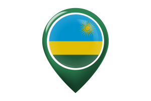 Rwanda Flag Map Pin Icon flag