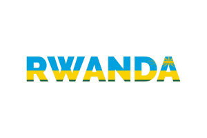 Rwanda Text Art flag