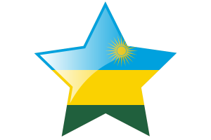 Rwanda Flag Star Icon flag