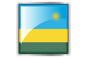 Rwanda Flag Square icon flag